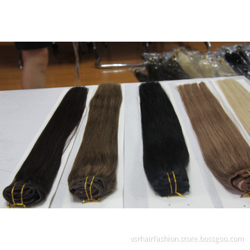 Silky Straight Brazilian Human Hair Clip in Remy Hair Extension